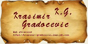 Krasimir Gradoćević vizit kartica
